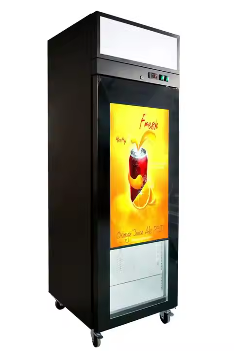Testreszabott áttetsző digitális LCD képernyőn lévő hűtőszekrényajtó